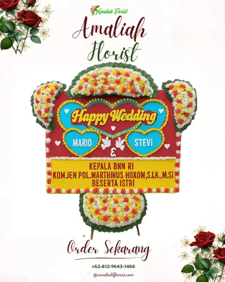 Papan Bunga Pernikahan Batang Kawa